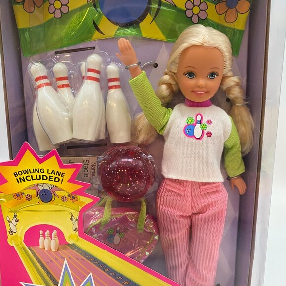1998 Mattel Barbie Bowling Party Stacie Doll Sealed - Picture 5 of 6
